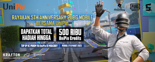 Rayakan 5th Anniversary PUBG Mobile Bersama UniPin dan Dapatkan Total Hadiah 500 RIBU UniPin Credits